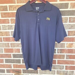Navy Blue Men's FFA Performance Polo Shirt Size M